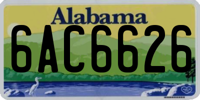 AL license plate 6AC6626