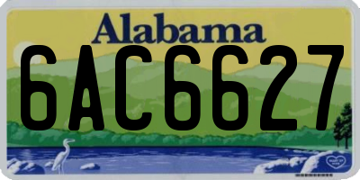 AL license plate 6AC6627
