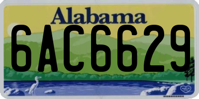 AL license plate 6AC6629