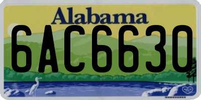 AL license plate 6AC6630