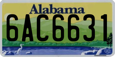 AL license plate 6AC6631