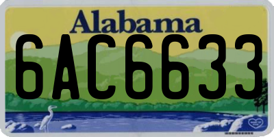 AL license plate 6AC6633