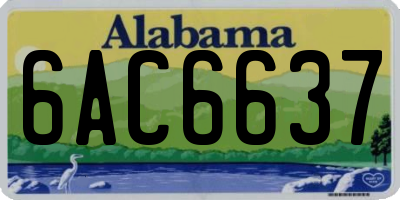 AL license plate 6AC6637