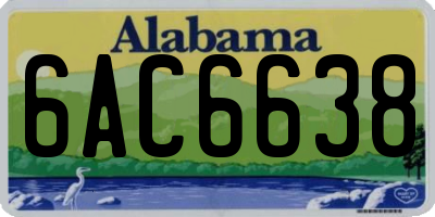 AL license plate 6AC6638
