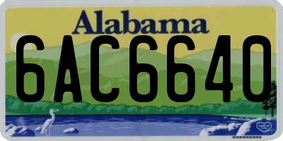 AL license plate 6AC6640