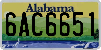AL license plate 6AC6651