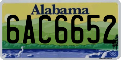 AL license plate 6AC6652