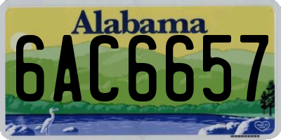 AL license plate 6AC6657