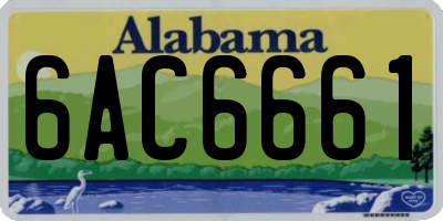 AL license plate 6AC6661