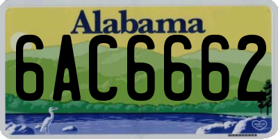 AL license plate 6AC6662