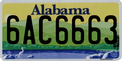 AL license plate 6AC6663