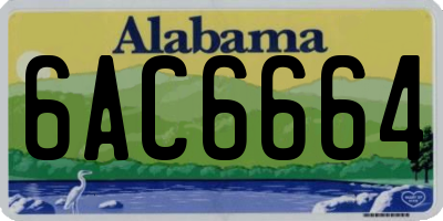 AL license plate 6AC6664