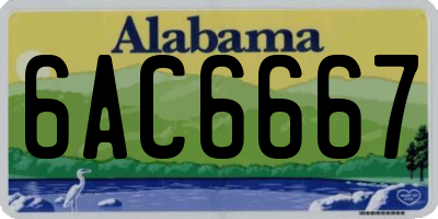AL license plate 6AC6667