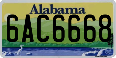 AL license plate 6AC6668