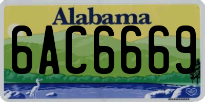 AL license plate 6AC6669