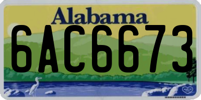 AL license plate 6AC6673