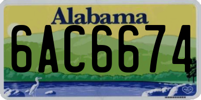 AL license plate 6AC6674