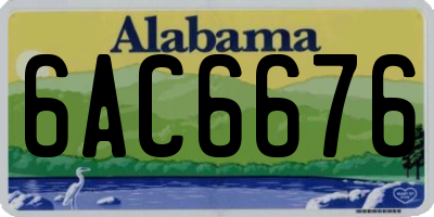 AL license plate 6AC6676
