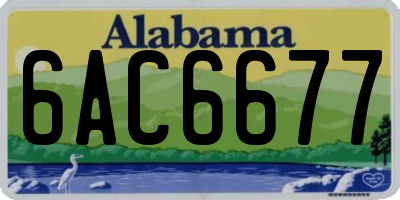 AL license plate 6AC6677