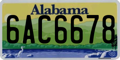 AL license plate 6AC6678