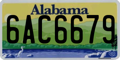 AL license plate 6AC6679