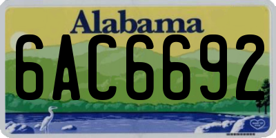 AL license plate 6AC6692