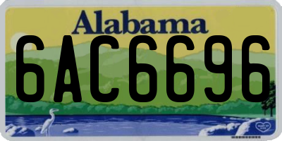 AL license plate 6AC6696