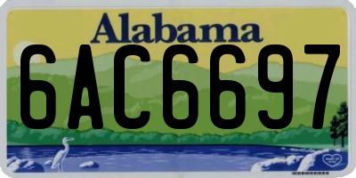 AL license plate 6AC6697