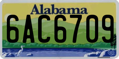 AL license plate 6AC6709