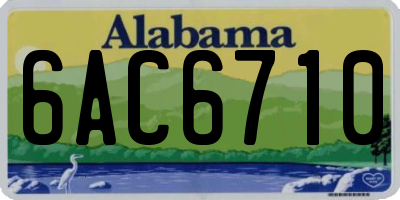 AL license plate 6AC6710