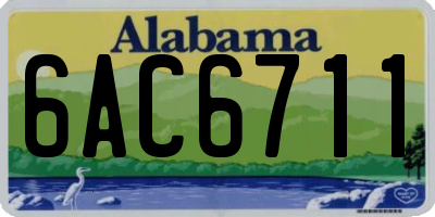 AL license plate 6AC6711
