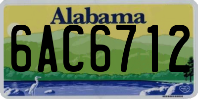 AL license plate 6AC6712
