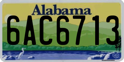 AL license plate 6AC6713