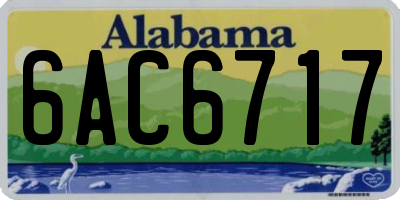 AL license plate 6AC6717