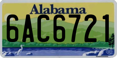 AL license plate 6AC6721