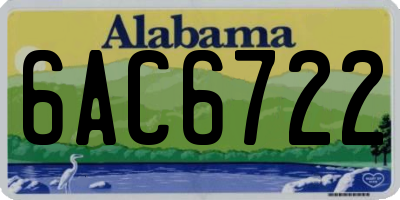 AL license plate 6AC6722
