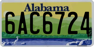 AL license plate 6AC6724