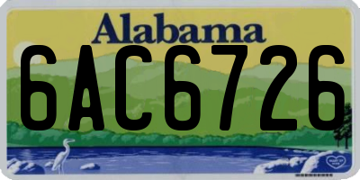 AL license plate 6AC6726