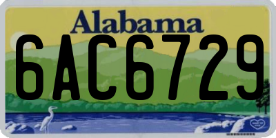 AL license plate 6AC6729