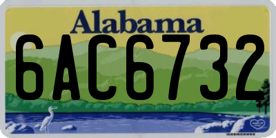 AL license plate 6AC6732