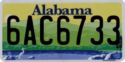 AL license plate 6AC6733
