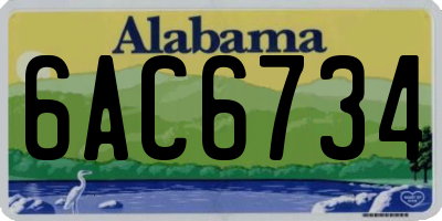 AL license plate 6AC6734