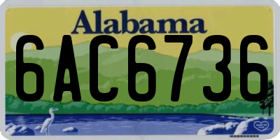 AL license plate 6AC6736