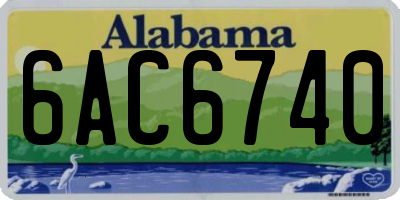 AL license plate 6AC6740
