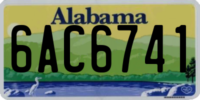 AL license plate 6AC6741