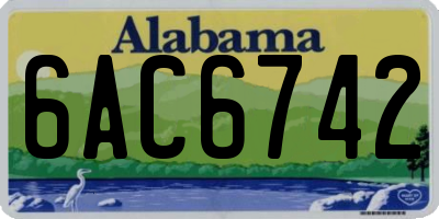 AL license plate 6AC6742