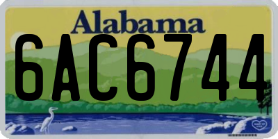 AL license plate 6AC6744