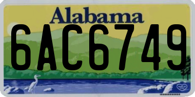 AL license plate 6AC6749