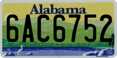 AL license plate 6AC6752