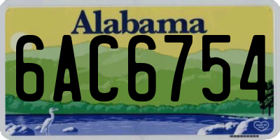 AL license plate 6AC6754